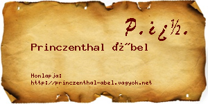 Princzenthal Ábel névjegykártya